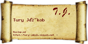 Tury Jákob névjegykártya
